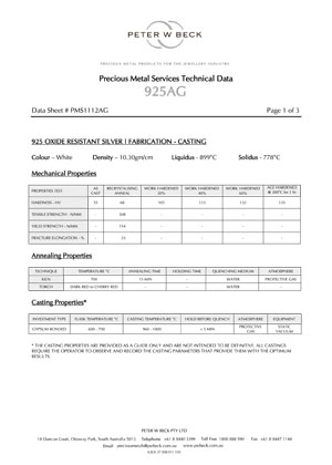 Download 925AG Technical Data Sheet